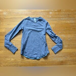 Ivivva double layer grey Long Sleeve Shirt with thumb holes